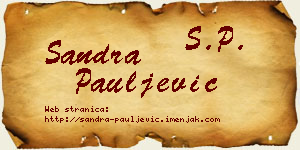 Sandra Pauljević vizit kartica